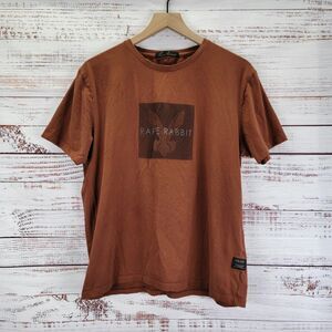 Rare Rabbit Mote T Shirt Mens Size L Rust Color Graphic Print Short Sleeve EUC